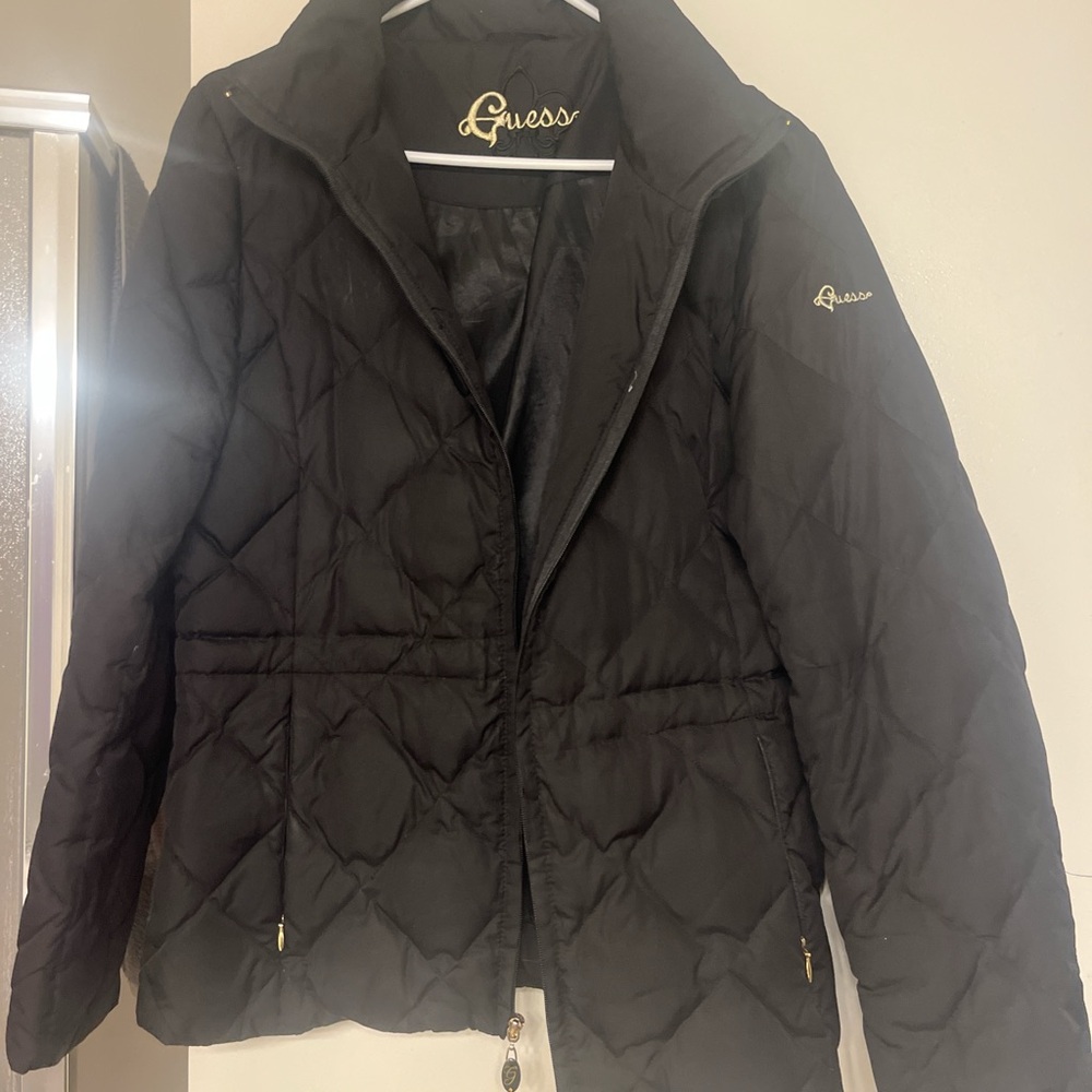 Guess Women's Black Puffer Jacket